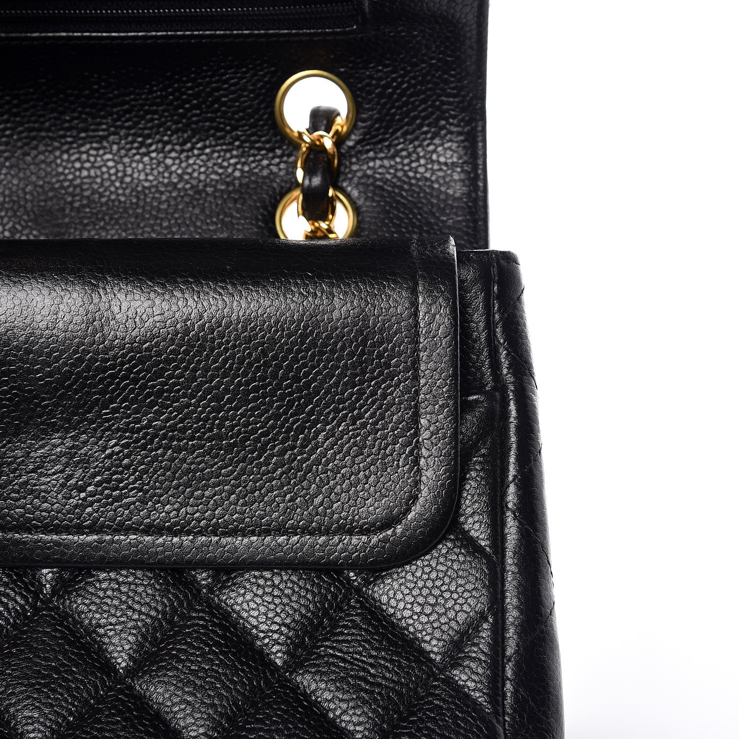 Chanel Caviar Quilted Medium Double Flap Black 12 of 15