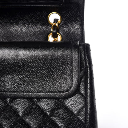 Chanel Caviar Quilted Medium Double Flap Black 12 of 15