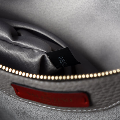 Valentino Garavani Grained Calfskin Rockstud Shoulder Tote Perla 9 of 9