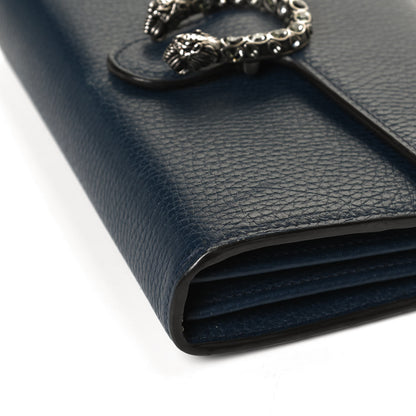 Gucci Dollar Calfskin Crystal Mini Dionysus Chain Wallet Blue Agata Black Diamond 10 of 12