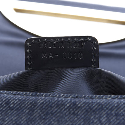 Christian Dior Denim Trotter Maris Pearl Shoulder Bag Blue 9 of 10
