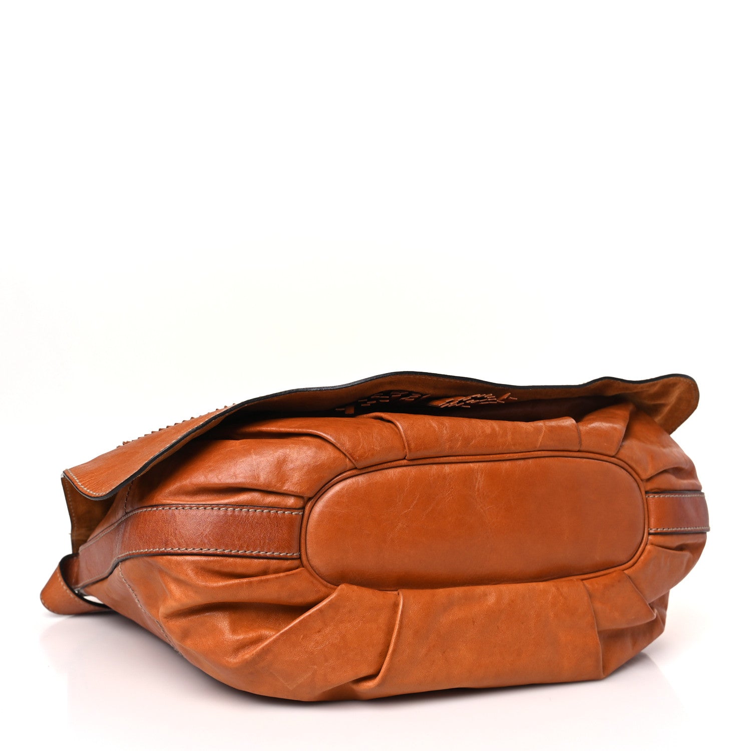 Gucci Calfskin Tattoo Heart Tribeca Messenger Bag Tan 4 of 9