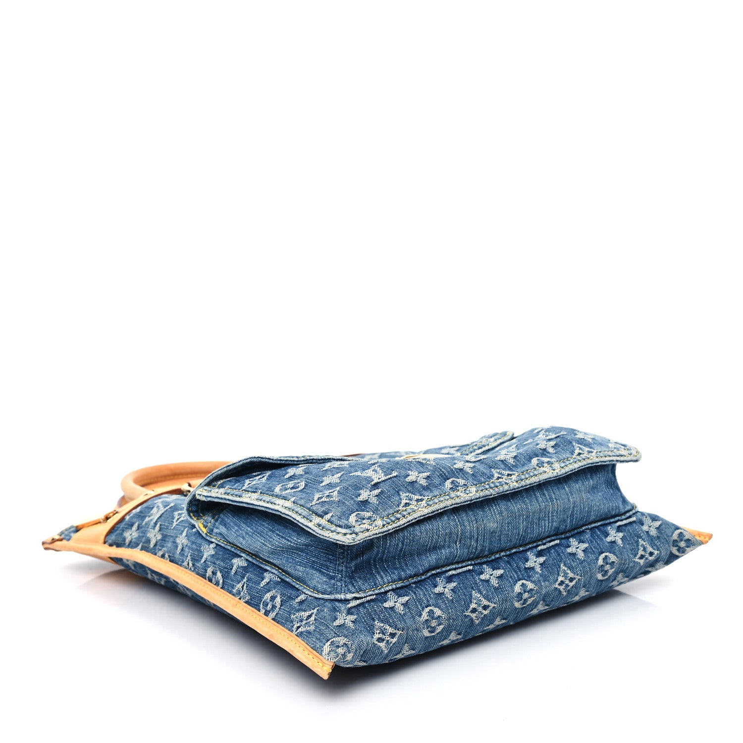 Louis Vuitton Monogram Denim Sac Plat Blue 4 of 12