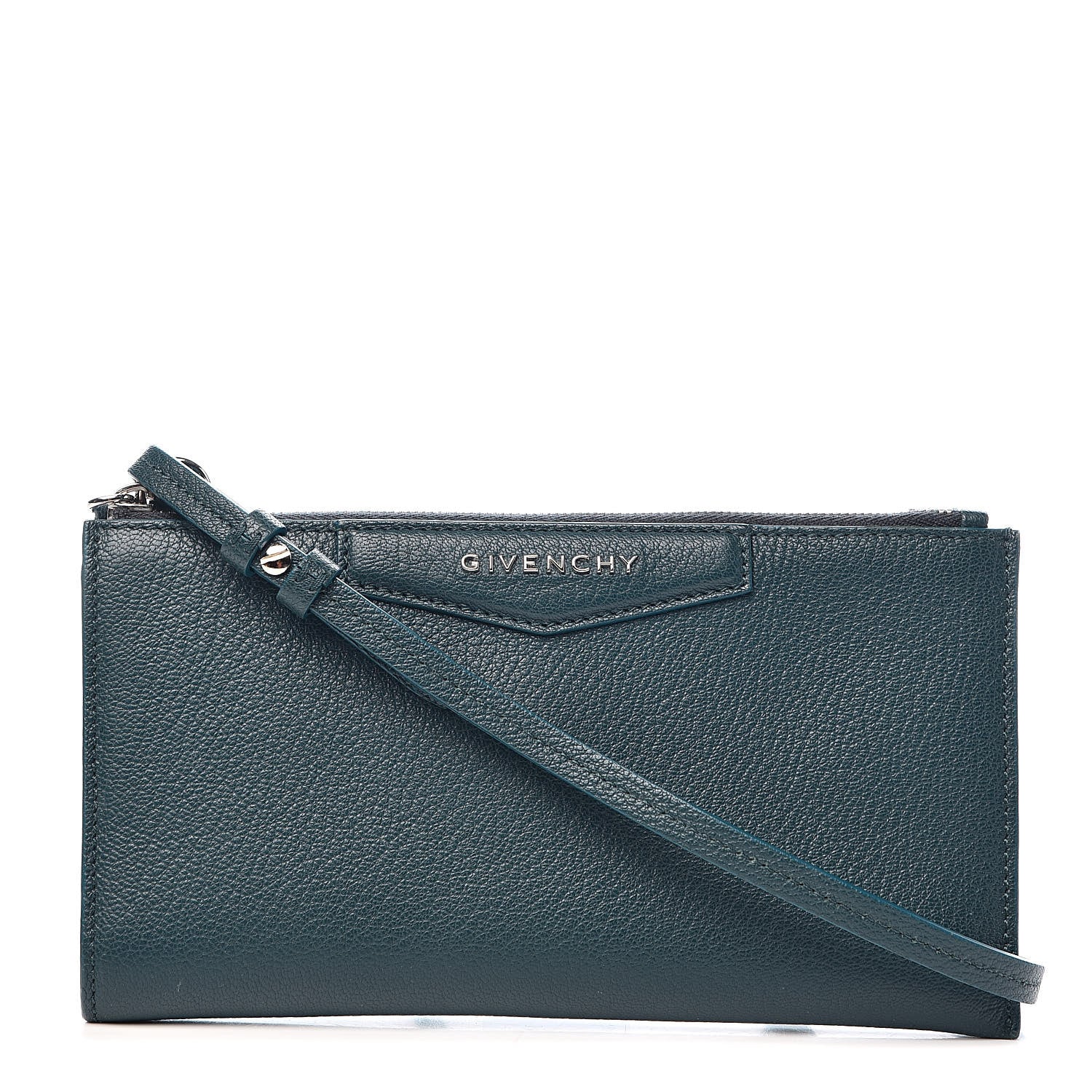 Givenchy Grained Goatskin Antigona Crossbody Peacock Blue 1 of 11