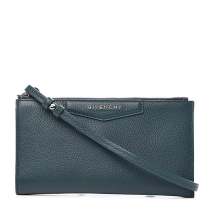 Givenchy Grained Goatskin Antigona Crossbody Peacock Blue 1 of 11