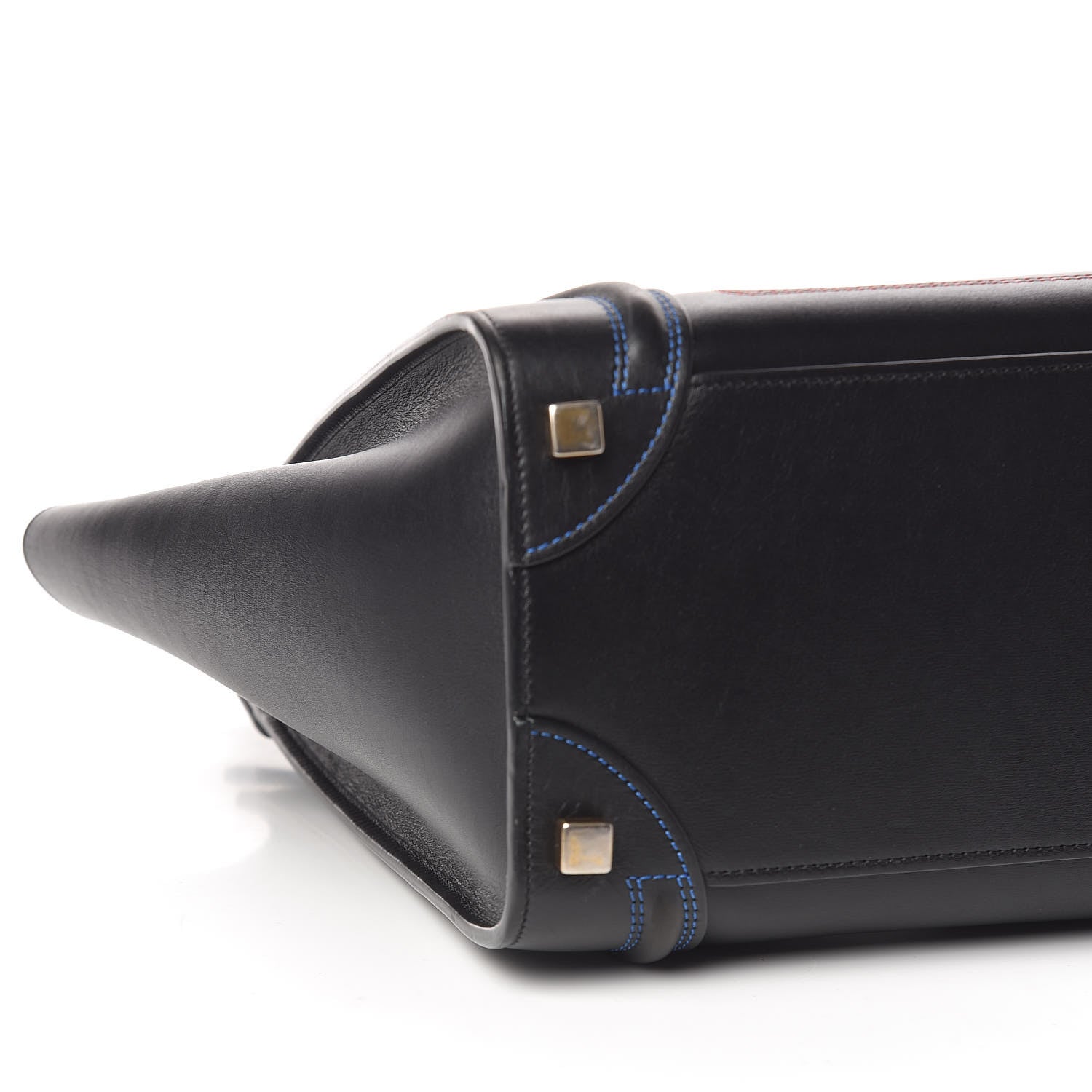 Celine Smooth Calfskin Multicolor Double Stitching Micro Luggage Black 5 of 10