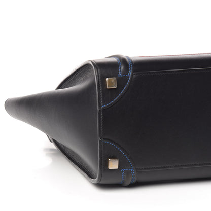 Celine Smooth Calfskin Multicolor Double Stitching Micro Luggage Black 5 of 10