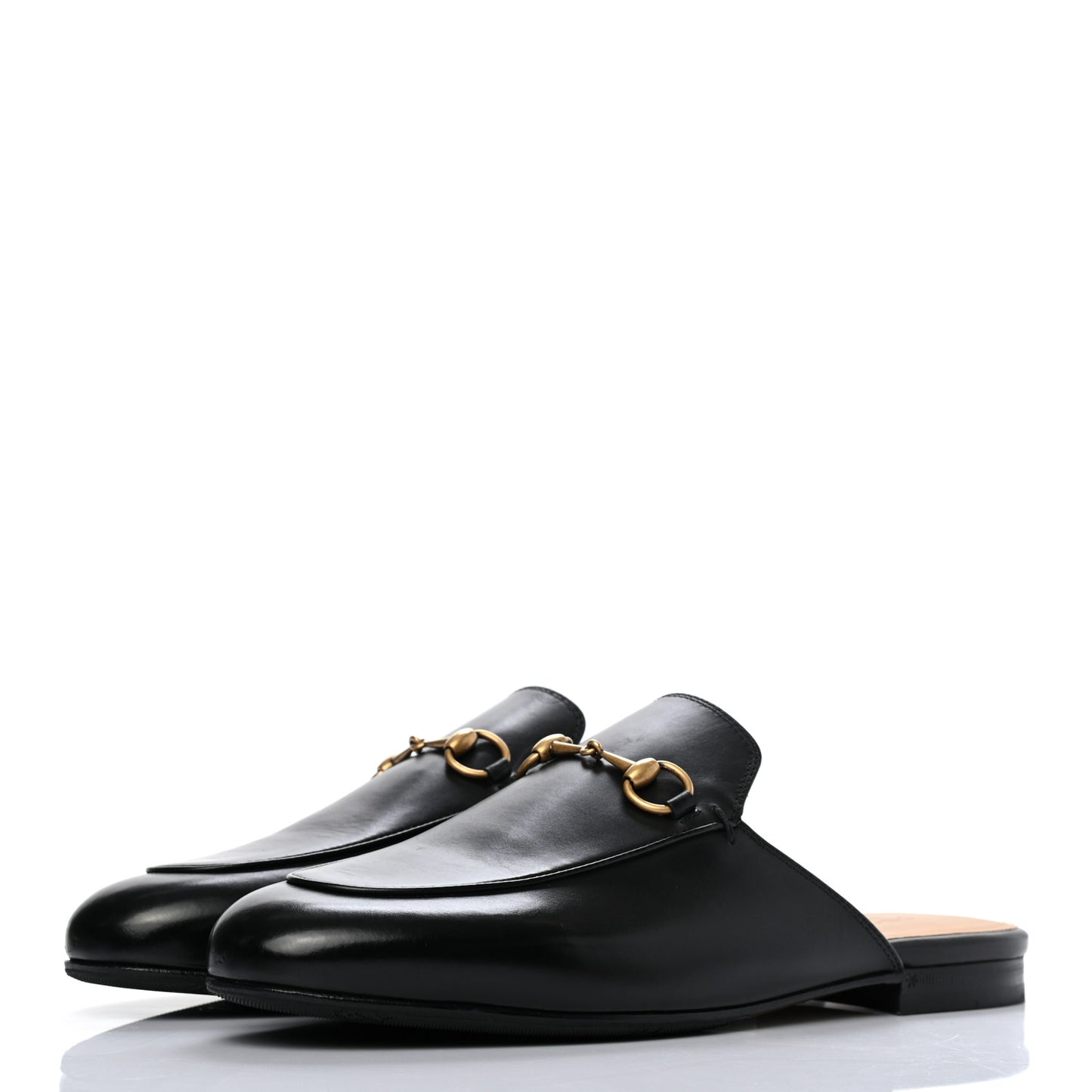 Calfskin Womens Princetown Slippers 39.5 Black