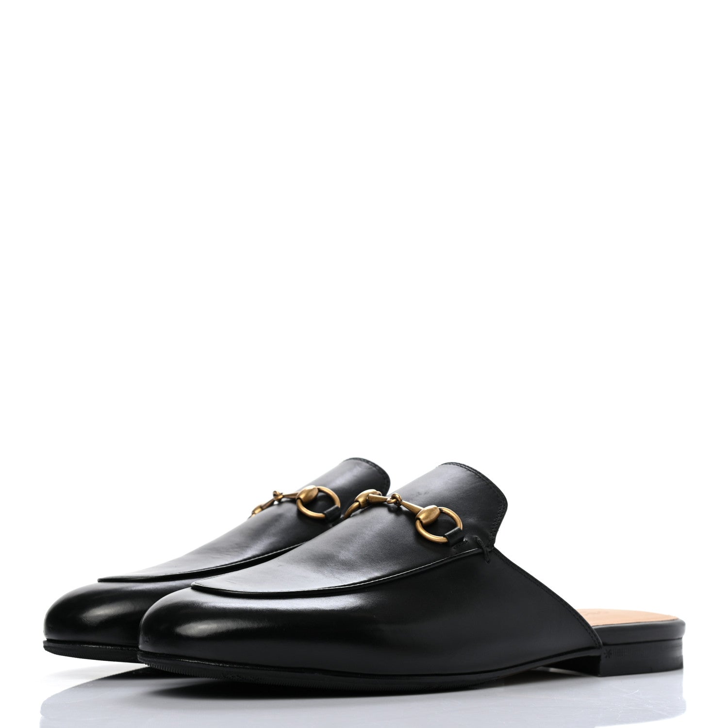 Gucci Calfskin Womens Princetown Slippers 39.5 Black 3 of 8