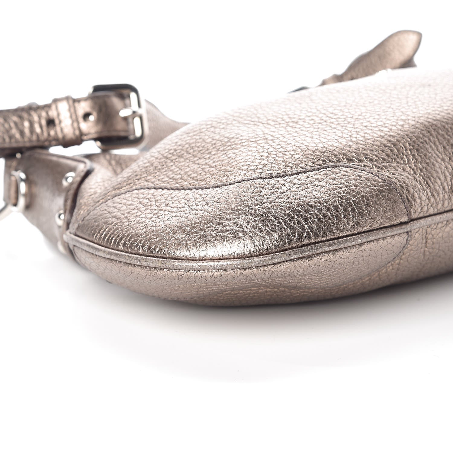 Prada Metallic Vitello Daino Hobo 5 of 11