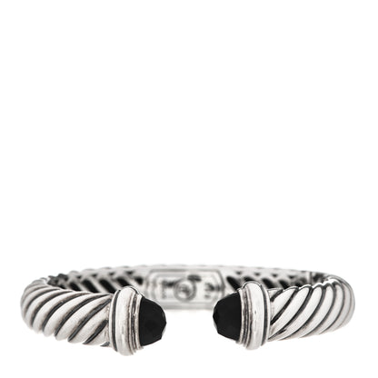 David Yurman Sterling Silver Black Onyx 10mm Waverly Bracelet 1 of 3