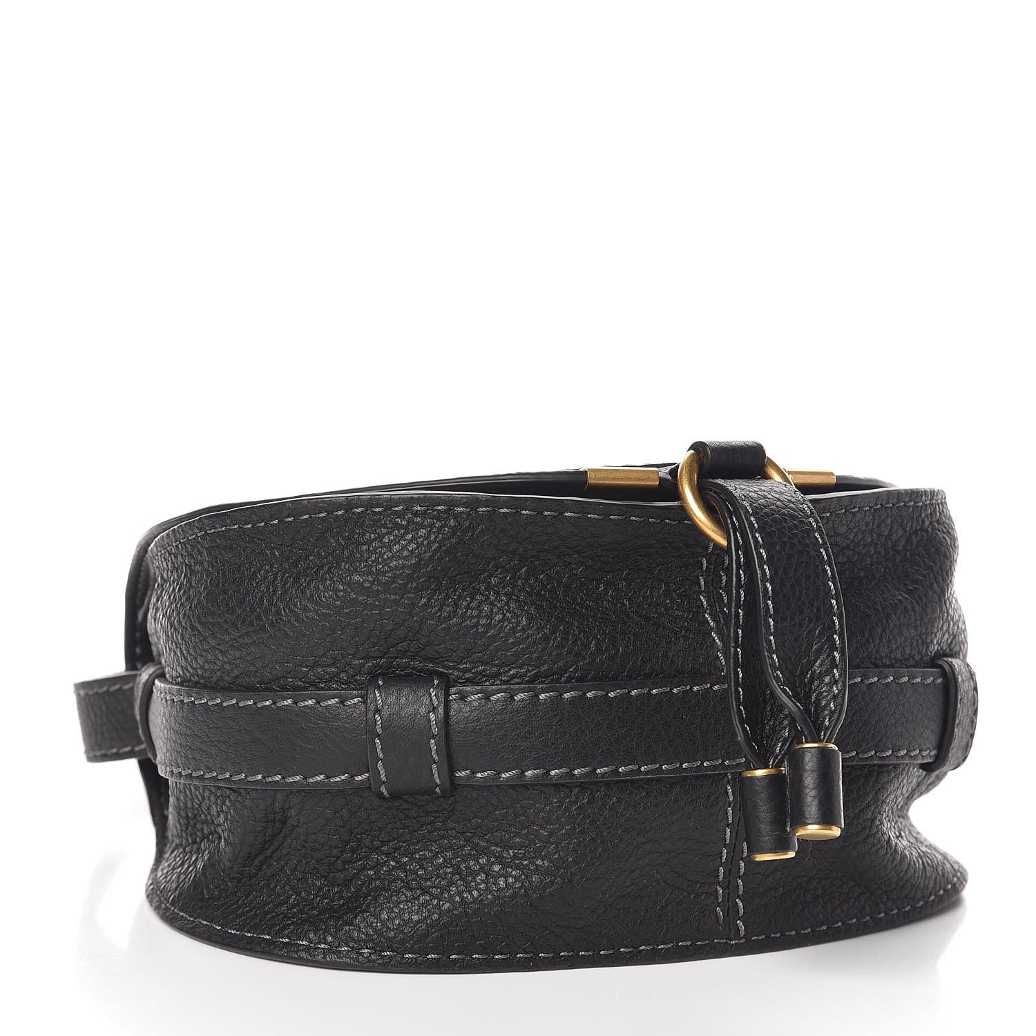 Chloe Calfskin Mini Marcie Round Crossbody Bag Black 4 of 10