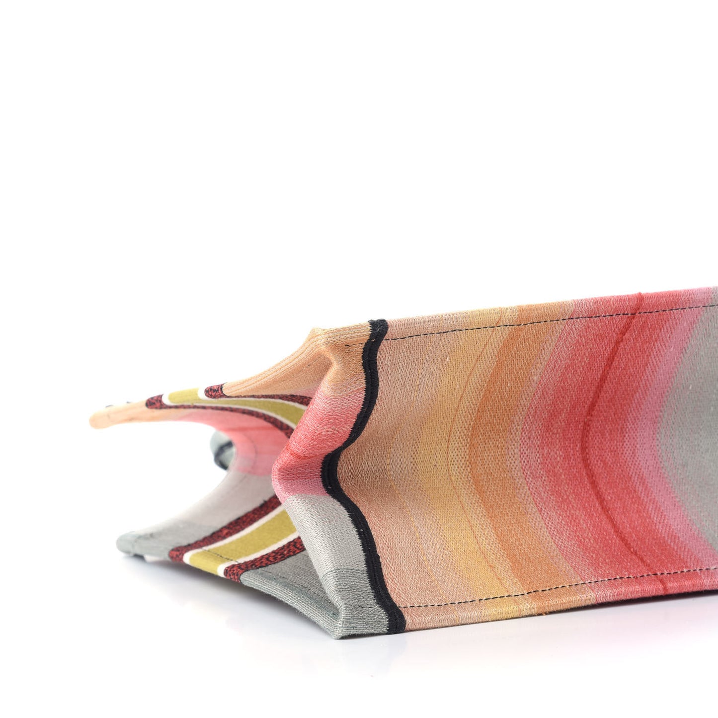 Canvas Embroidered Medium Dioraura Book Tote Multicolor