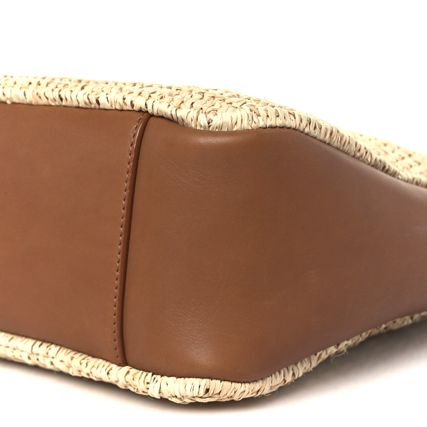 Saint Laurent Raffia Calfskin Le 5 A 7 Small Hobo Natural Brick 13 of 13