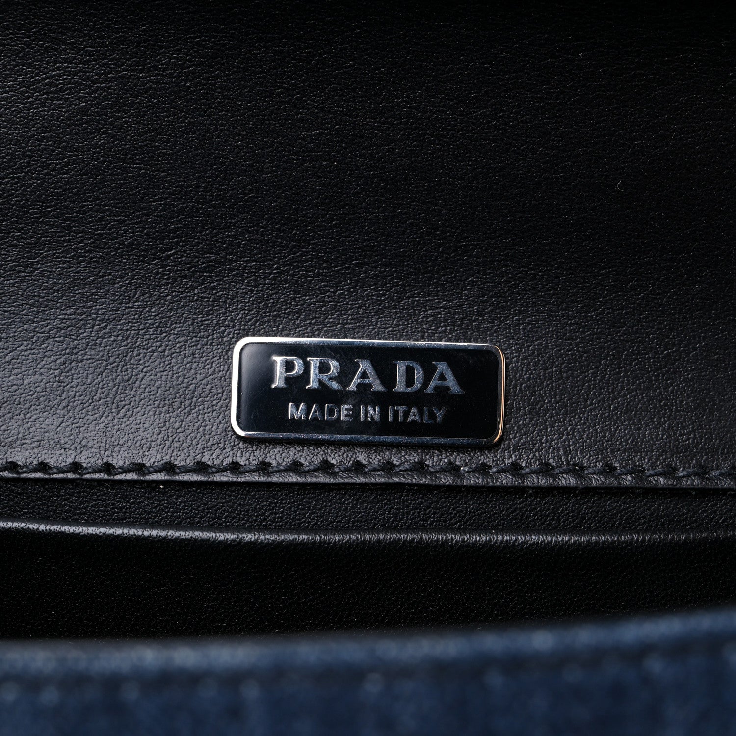 Prada Denim Small Cahier Bag Blue 6 of 10