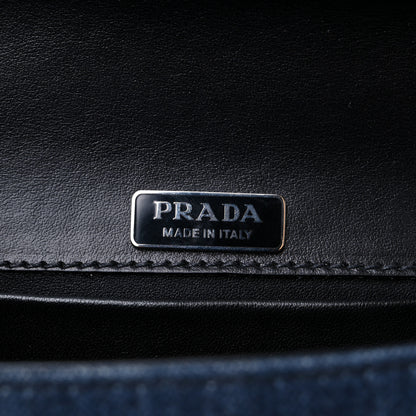 Prada Denim Small Cahier Bag Blue 6 of 10