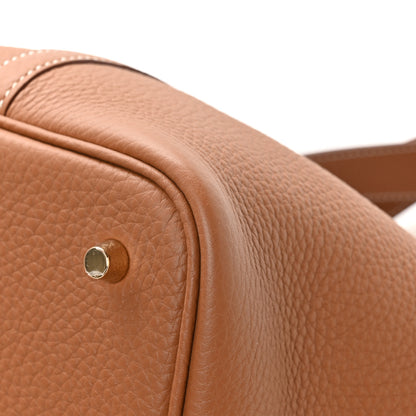 Hermes Taurillon Clemence Picotin Lock 22 MM Gold 12 of 13