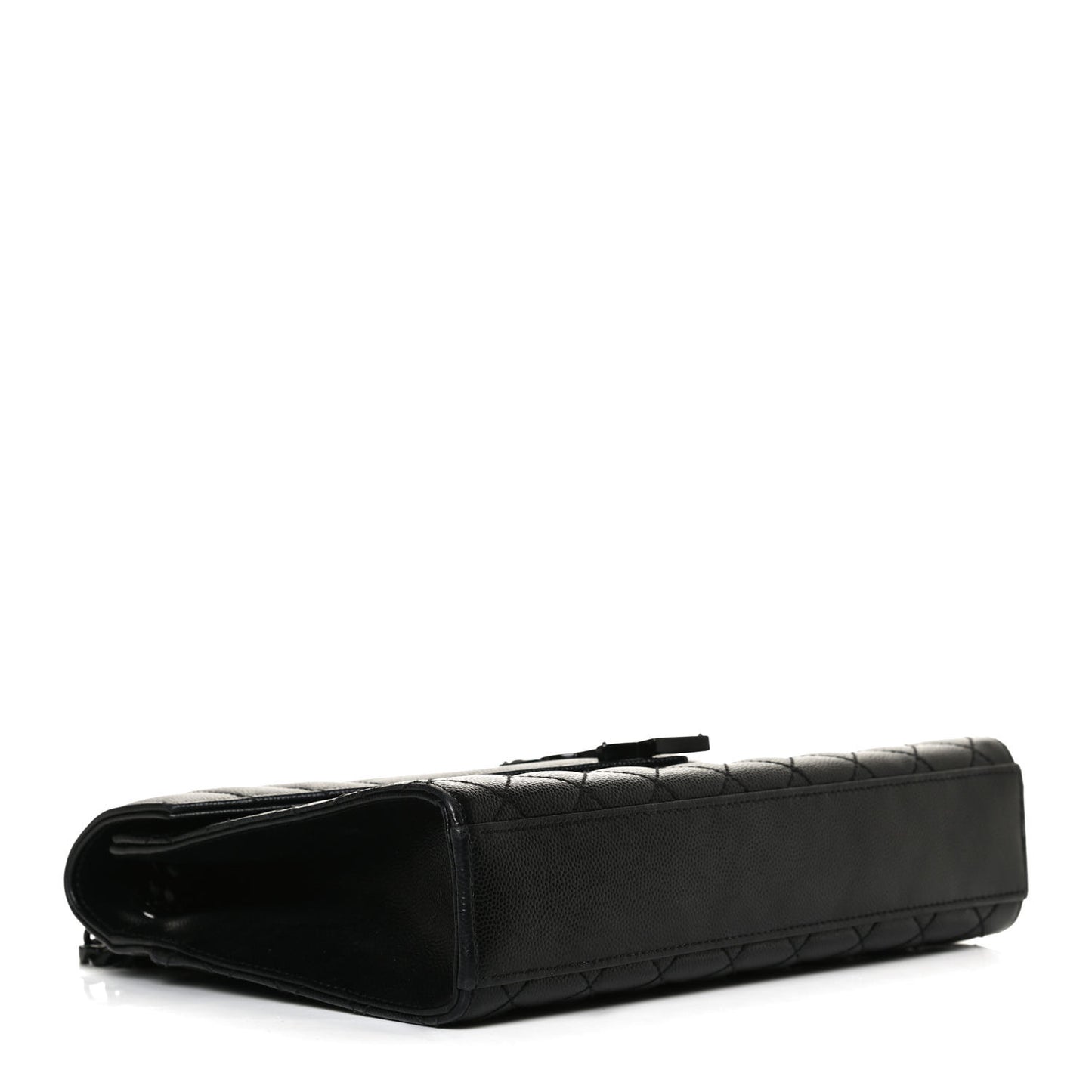 Grain De Poudre Textured Mixed Matelasse Triquilt Medium Monogram Satchel Black