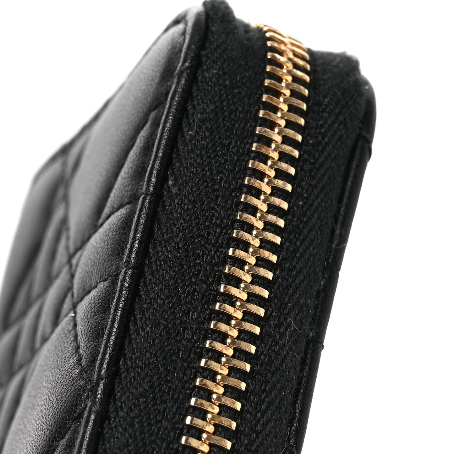Lambskin Cannage Small Lady Dior Voyageur Coin Purse Black