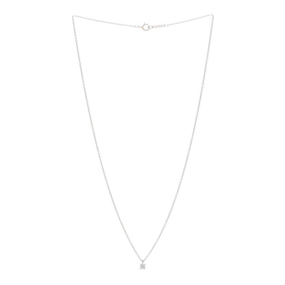Tiffany Platinum Diamond .16ct Solitaire Pendant Necklace 3 of 5