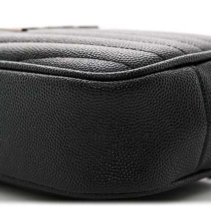 Saint Laurent Grain De Poudre Matelasse Monogram Mini Lou Camera Bag Black 10 of 13