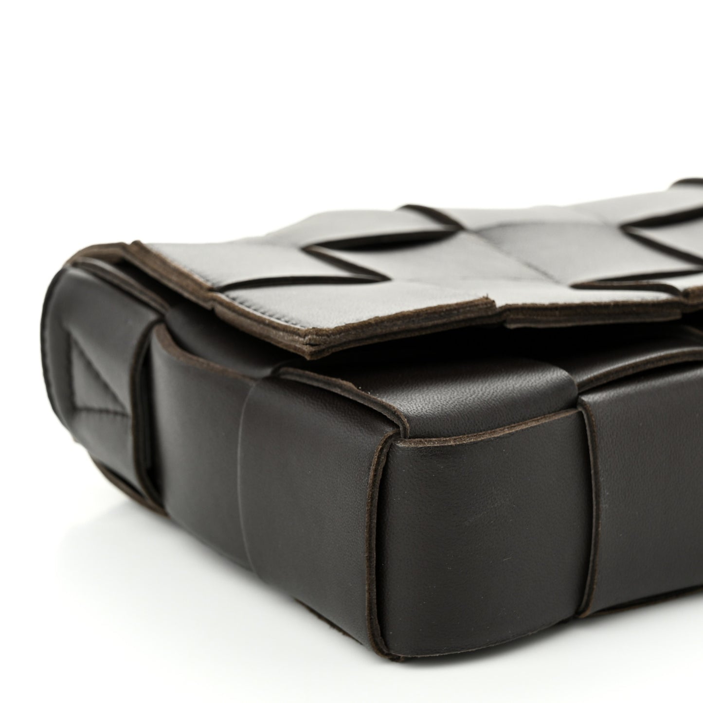 Lambskin Maxi Intrecciato Cassette Crossbody Bag Fondant