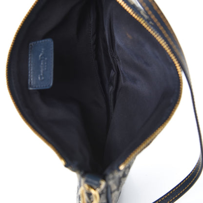 Christian Dior Monogram Mini Saddle Pochette Navy 5 of 8