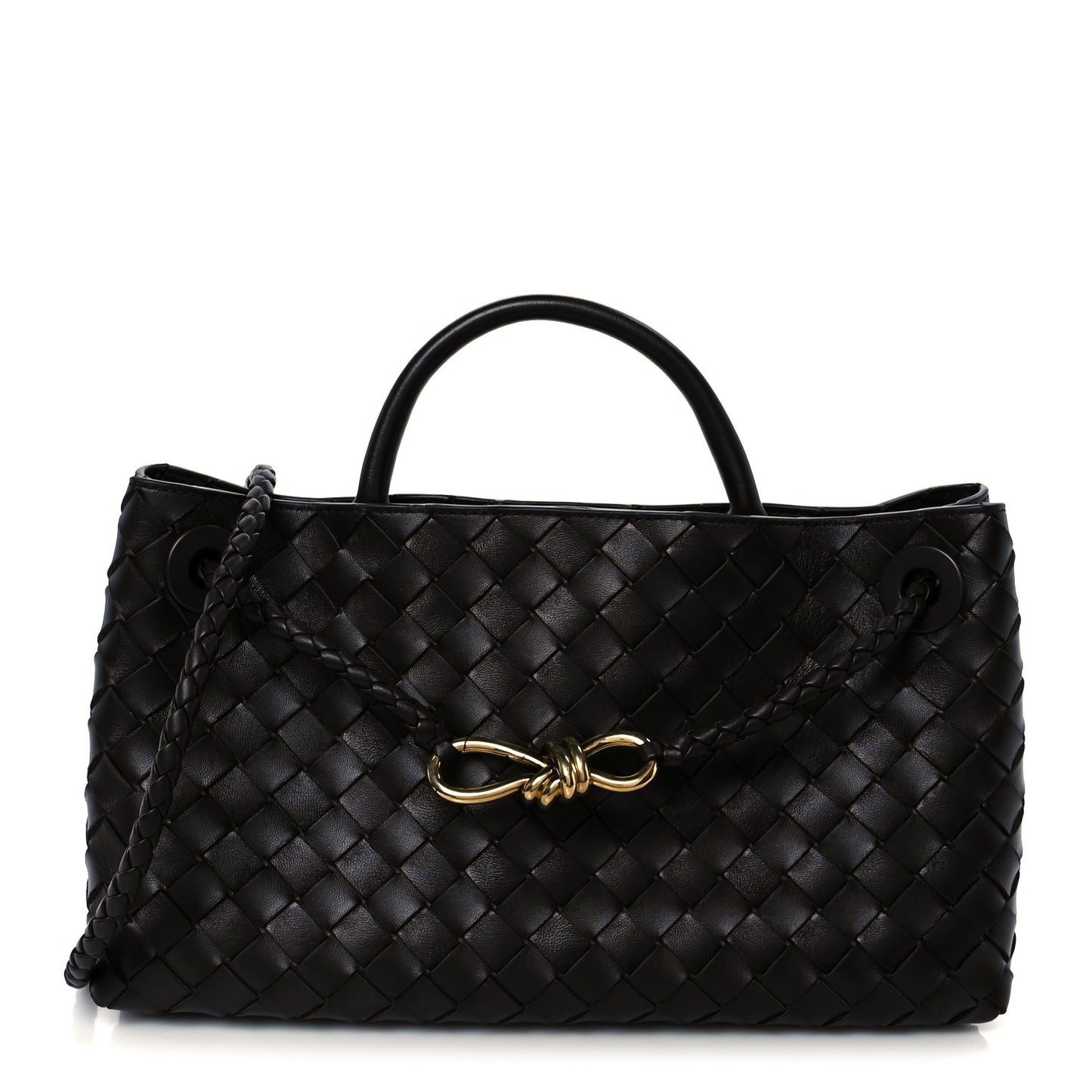 Nappa Intrecciato Small East West Andiamo Shoulder Bag Fondant