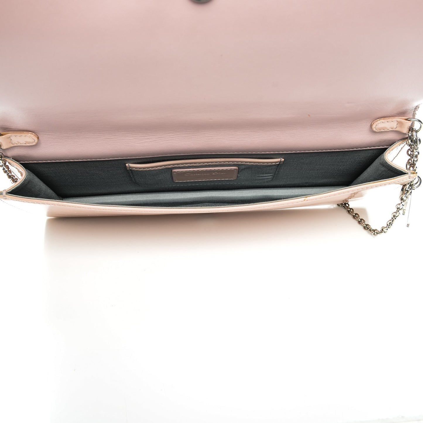 Patent Cannage Lady Dior Convertible Clutch Rose Clair