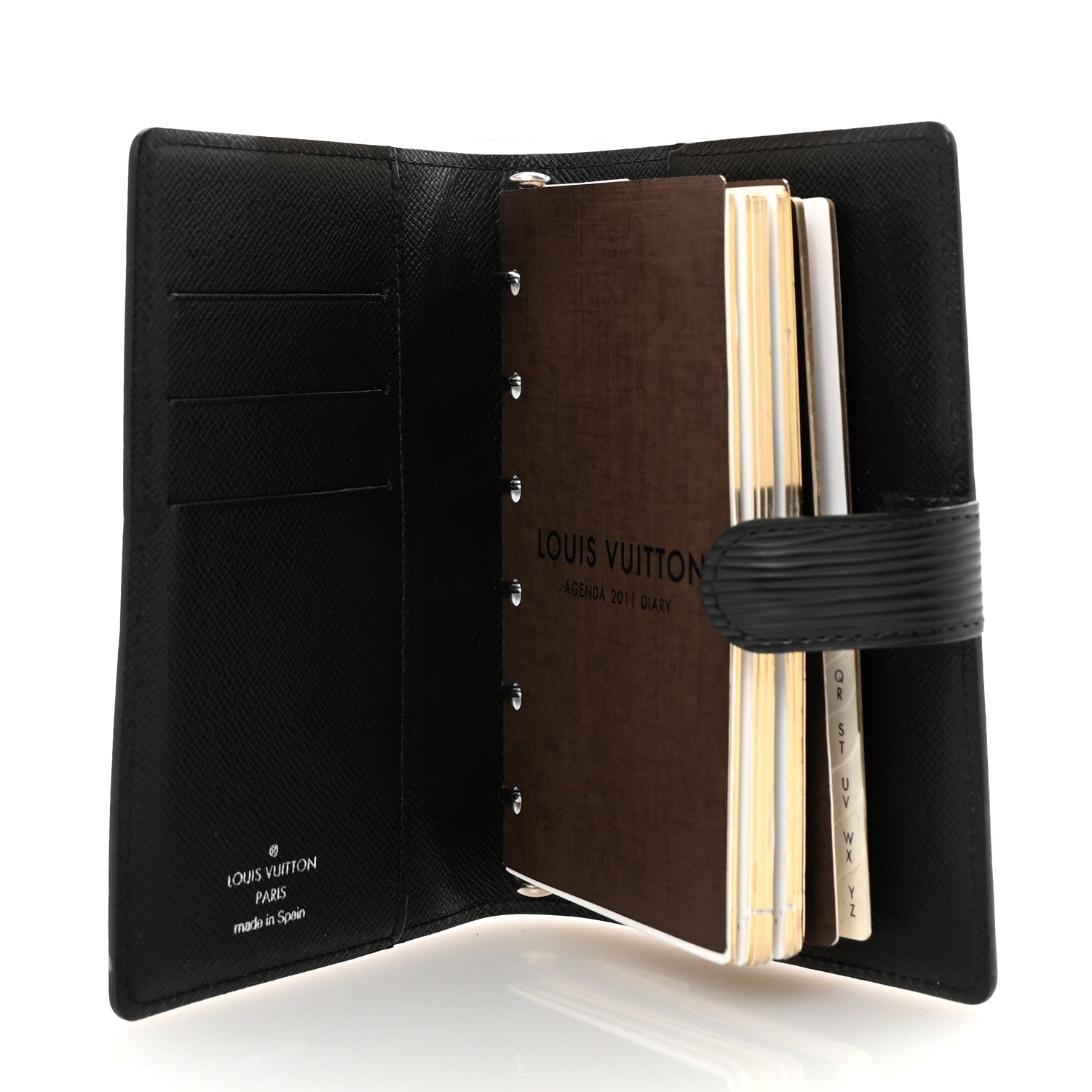 Louis Vuitton Epi Small Ring Agenda Cover Black 5 of 6