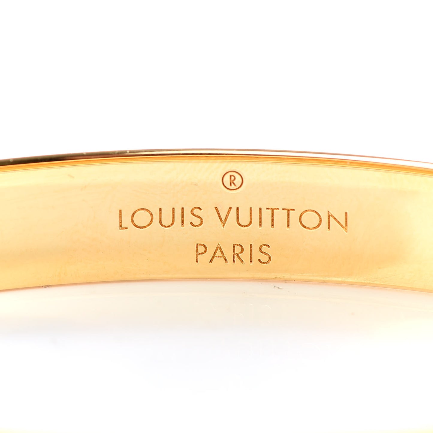Brass Crystal Monogram Nanogram Strass Cuff S Gold