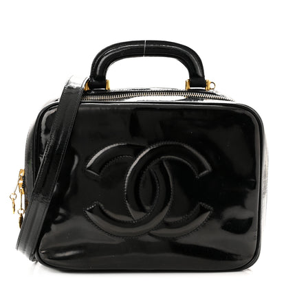 Chanel Patent CC Vanity Cosmetic Case Black 1 of 10