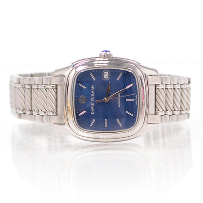 David Yurman Stainless Steel 35mm Thoroughbred Automatic Watch Blue 1 of 4