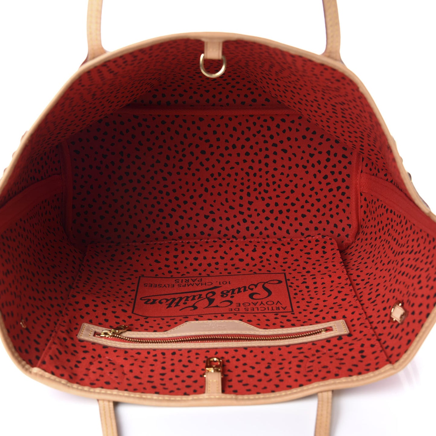 Monogram Kusama Waves Neverfull MM Red