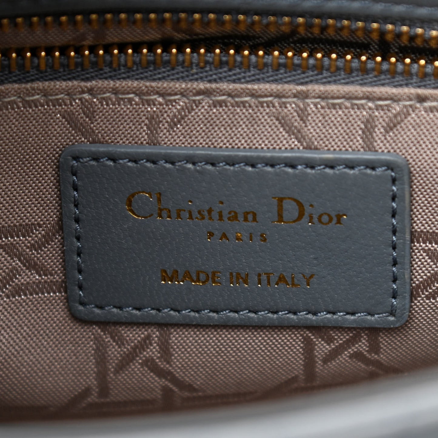 Lambskin Cannage Small My Lady Dior Blue Grey