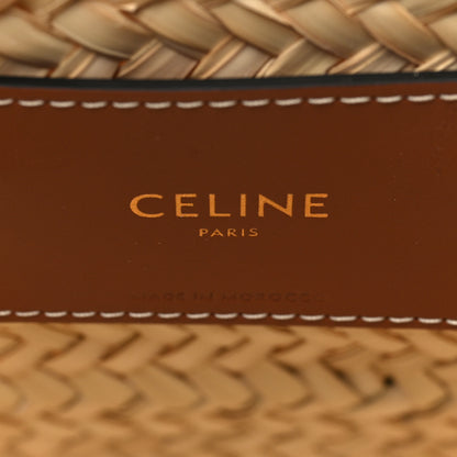 Celine Raffia Calfskin Triomphe Teen Panier Tan 6 of 9