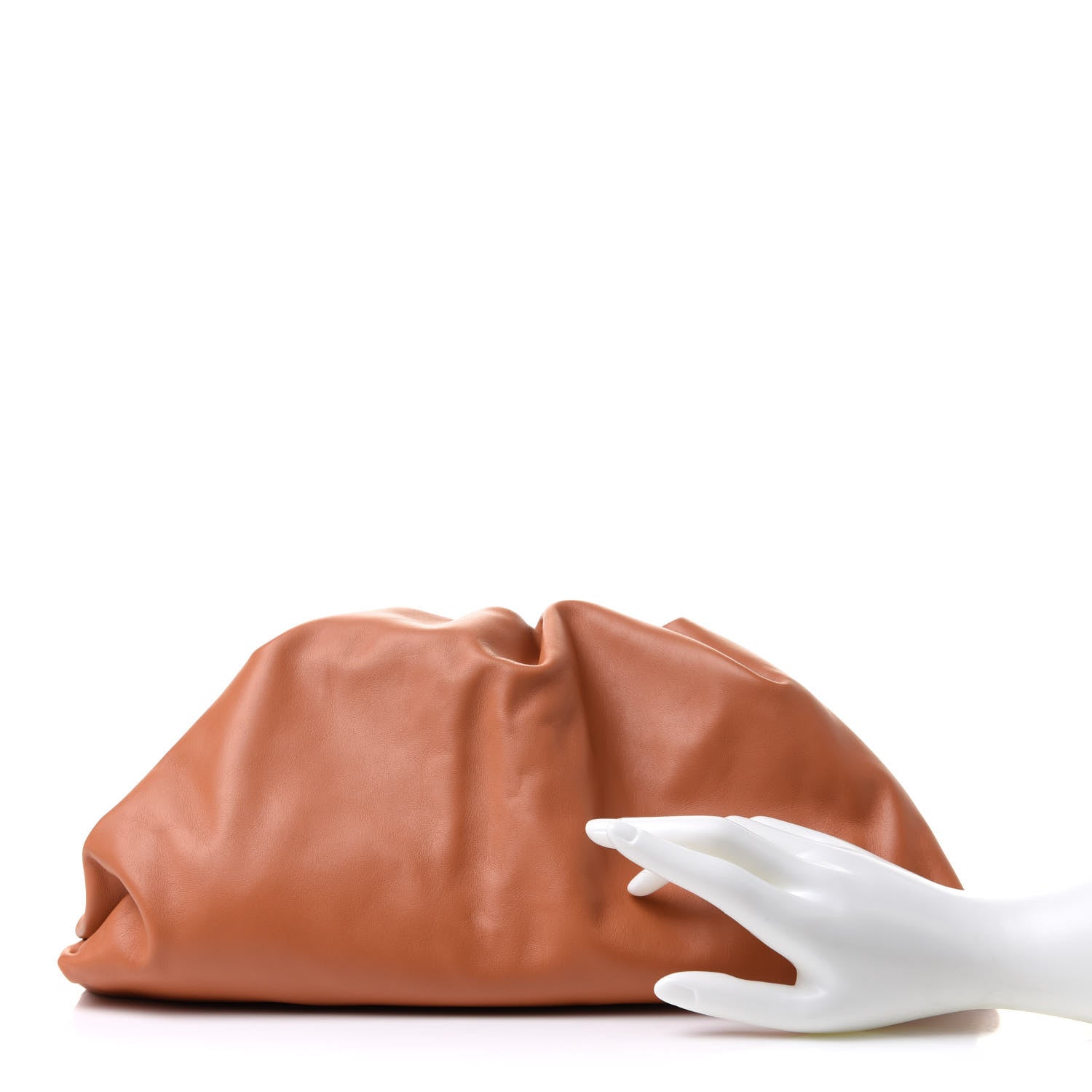 Bottega Veneta Smooth Butter Calf The Pouch Oversized Clutch Clay 2 of 10
