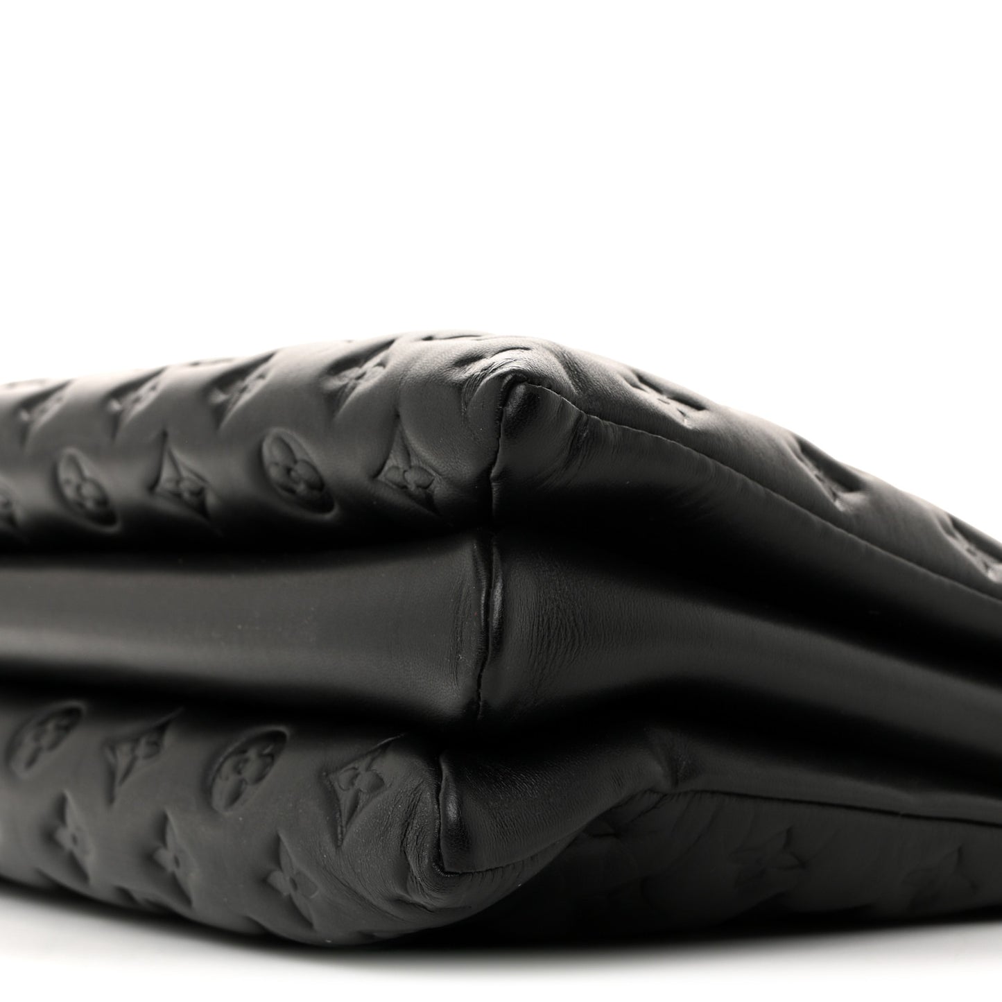 Lambskin Embossed Monogram Coussin MM Black