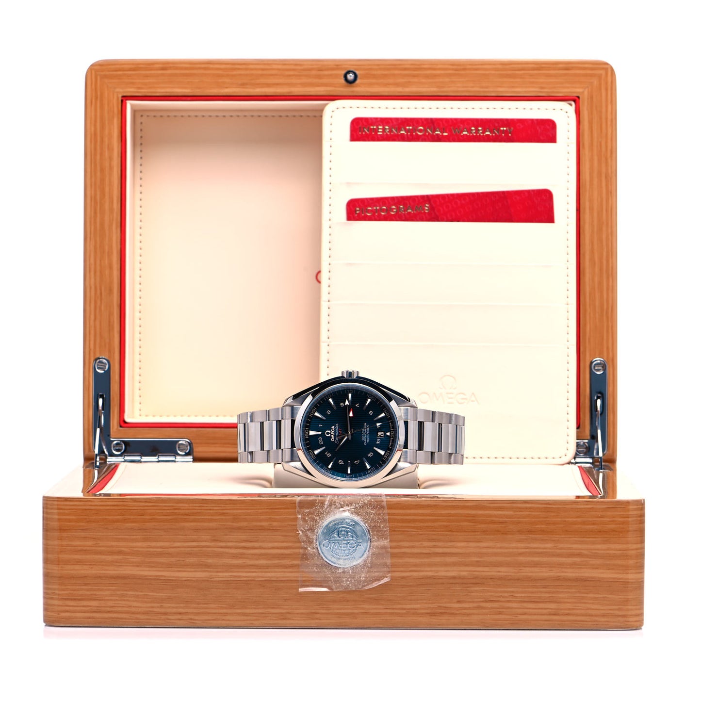 Stainless Steel 43mm Seamaster Aqua Terra 150 GMT Annual Calendar Automatic Watch Blue 231.10.43.22.03.001