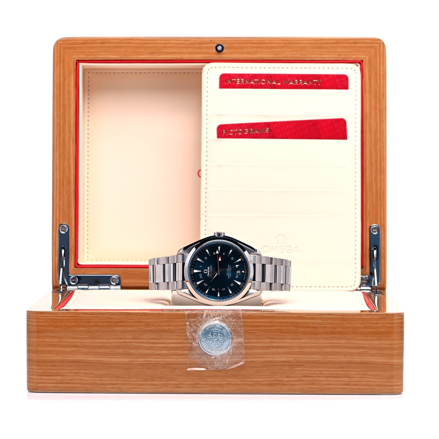 Omega Stainless Steel 43mm Seamaster Aqua Terra 150 GMT Annual Calendar Automatic Watch Blue 231.10.43.22.03.001 5 of 5