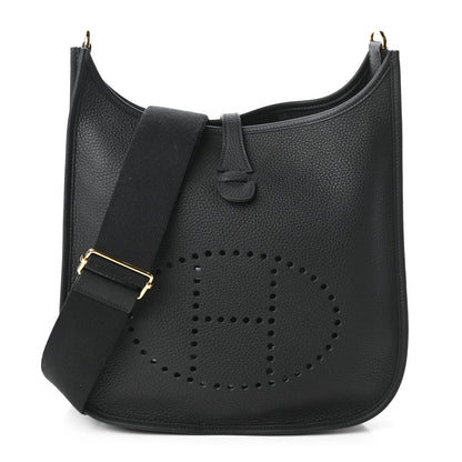 Hermes Taurillon Clemence Evelyne III PM Black 1 of 10