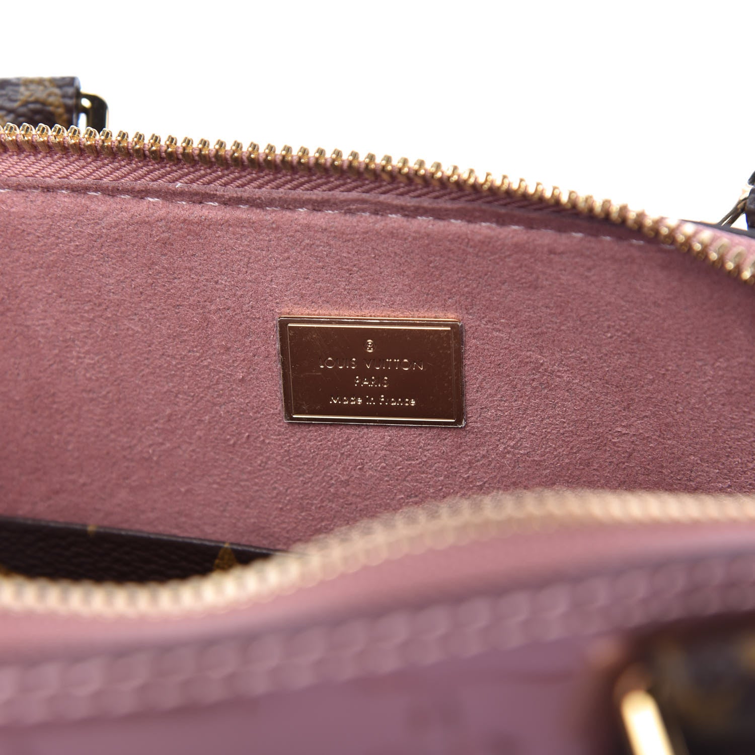 Louis Vuitton Vernis Monogram Alma BB Rose Pale Metallise 8 of 9