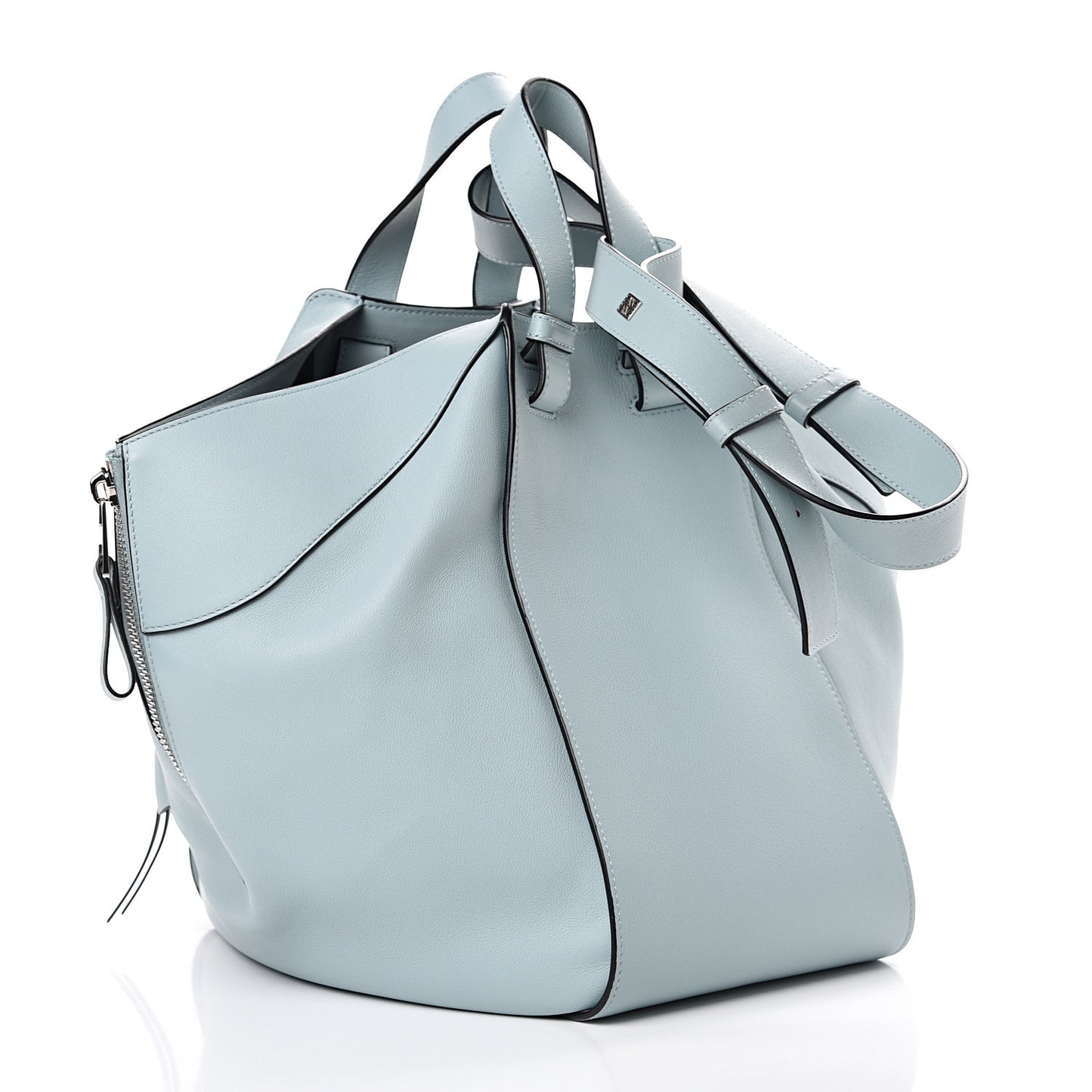 Calfskin Medium Hammock Shoulder Bag Aqua