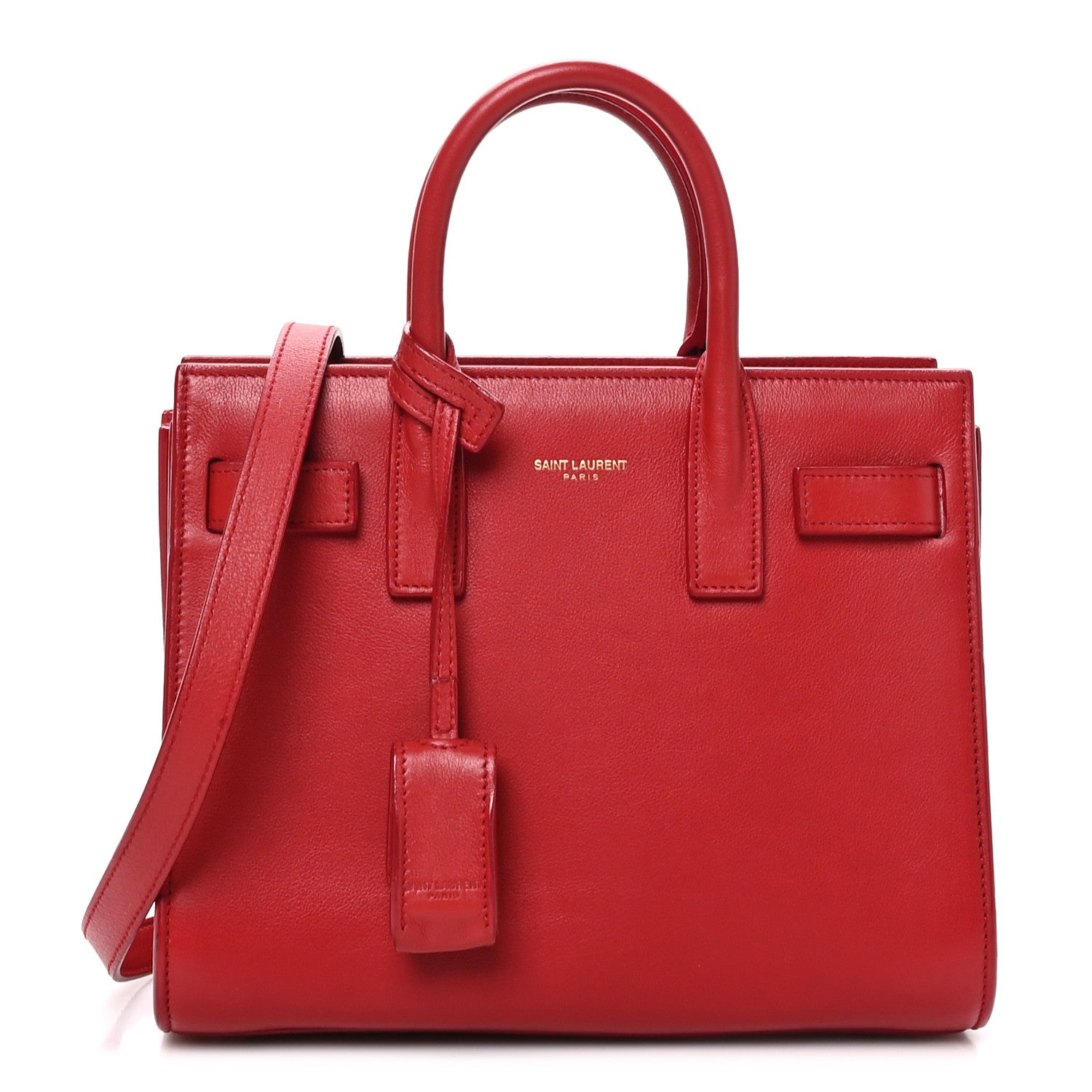 Saint Laurent Calfskin Nano Sac De Jour Lipstick Red 1 of 9