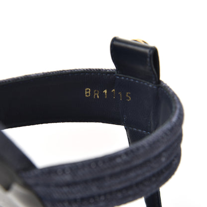 Louis Vuitton Denim Thong Sandals 38 Blue 8 of 16