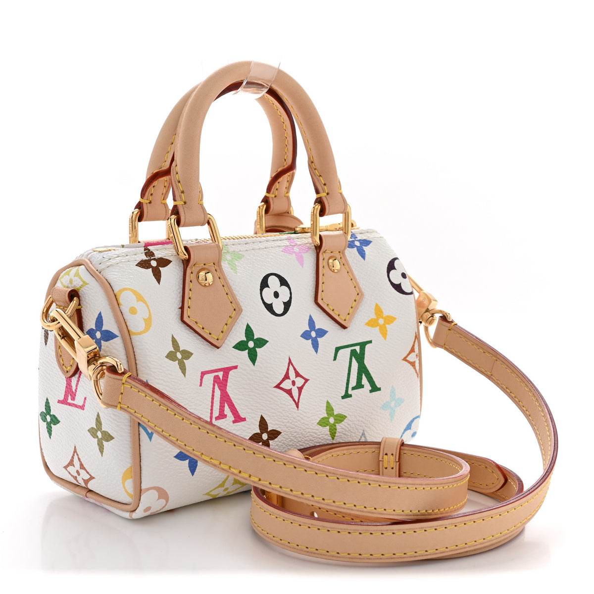 LV X TM Monogram Multicolor Nano Speedy White