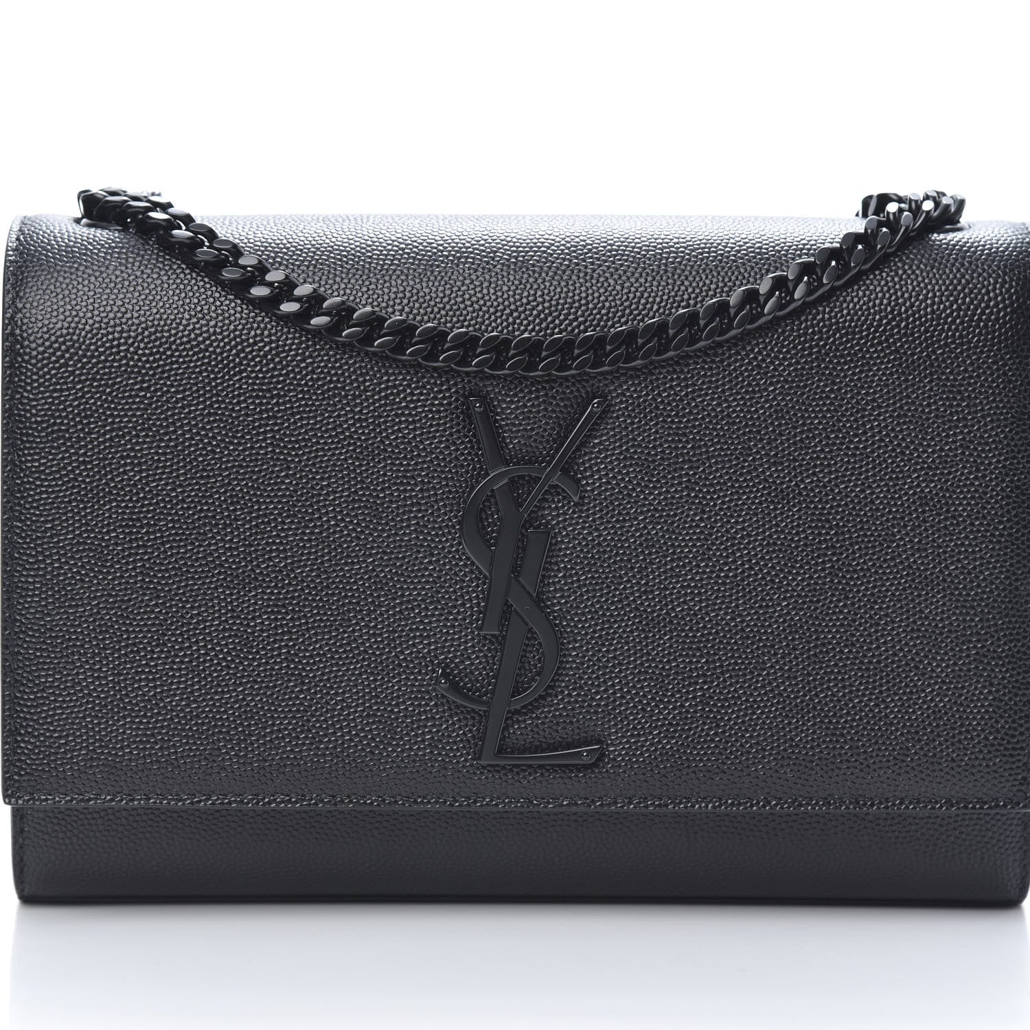 Saint Laurent Grain De Poudre Small Monogram Kate Satchel Black 8 of 11