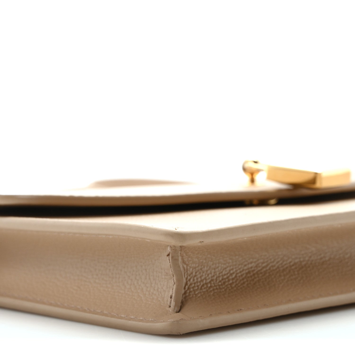 Loro Piana Grained Calfskin Extra Pochette Light Mastic Sun Gold 8 of 9