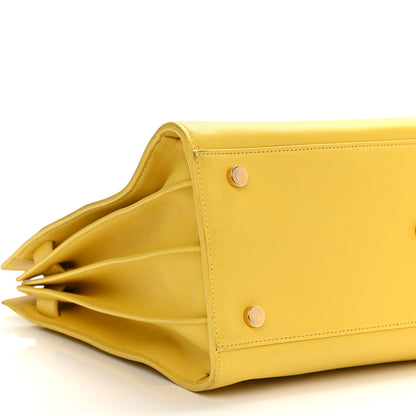 Saint Laurent Calfskin Small Sac De Jour Bag Yellow 9 of 14