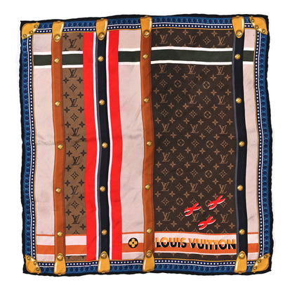 Louis Vuitton Silk Monogram Trunk In Love Square 45 Scarf Brown 1 of 3
